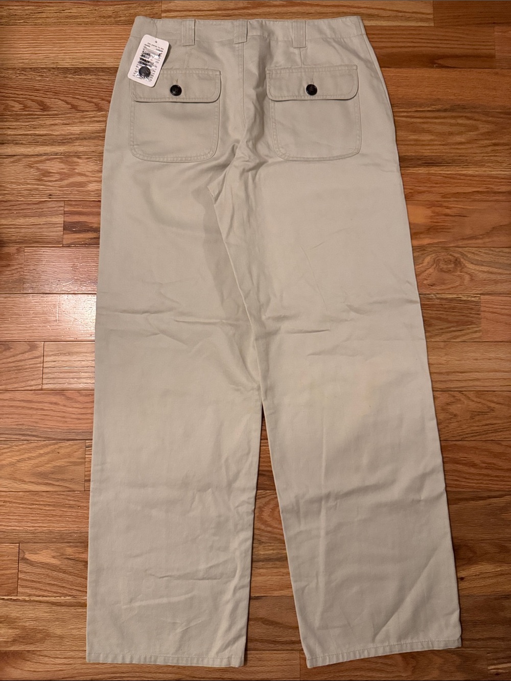 Evan Picone NWT Pants Wide Leg Flap Pockets Light Khaki size 12.